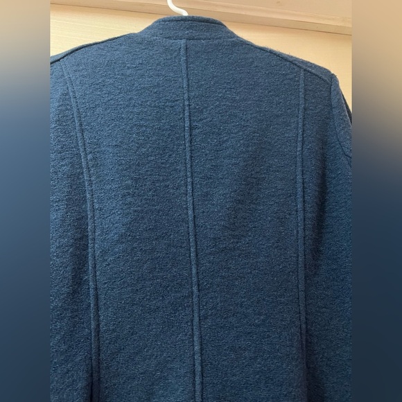 Blue Steilmann wool blend women’s zip up coat size 12 luxury soft - Picture 9 of 11